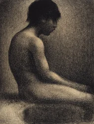 Seated Nude - Study for Une Baignade